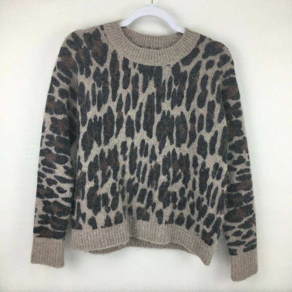 Rails Sweaters - Rails Sweater Crew Neck Animal Print Size XS